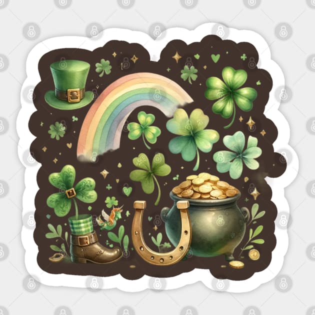 Luck of the Irish St. Patrick's Day Sticker by GracePaigePlaza